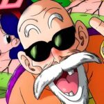 Caricatura de un personaje de anime con barba, barba blanca, gafas de sol, sonriendo de alegría y euforia En Kame Paradise 2 APK.