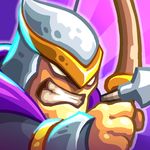 Icono del juego Kingdom Rush 5 Mod APK de un arquero con armadura y color de fondo: púrpura.