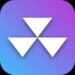 Logotipo de Nuclear Music APK en violeta y blanco, lo que simboliza la música accesible moderna en Android.