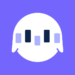 Icono de Poly AI Mod APK simple en morado y blanco.