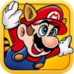 Super Mario 4 Jugadores Legacy App Icon que muestra Mario con los colores regulares trapecios, rojos traje, y amigos sonrientes.