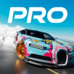 Coche PRO personalizado derrapando intensamente en Drift Max Pro MOD APK.